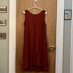 Burnt orange (?) tunic dress from Uniqlo